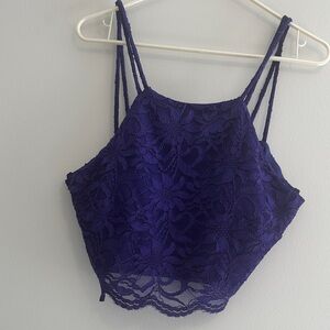 Chic Lace Camisole in Deep Blue
